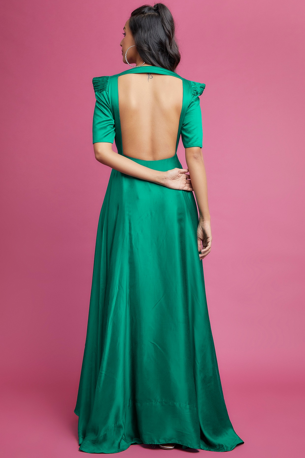 SILK SATIN GOWN - PS The Design House